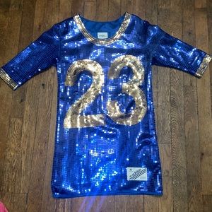 Adidas x Jeremy Scott mini dress sequin blue #23